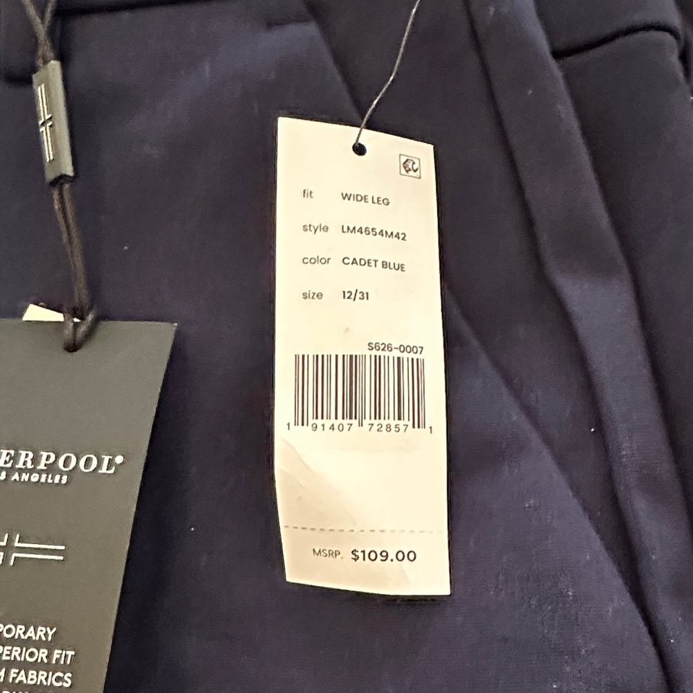 Liverpool Cadet Blue Wide Leg Pants - Picture 7 of 8